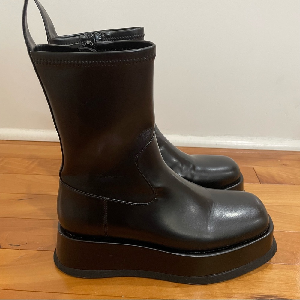JEFFERY CAMPBELL Black Platform Boots